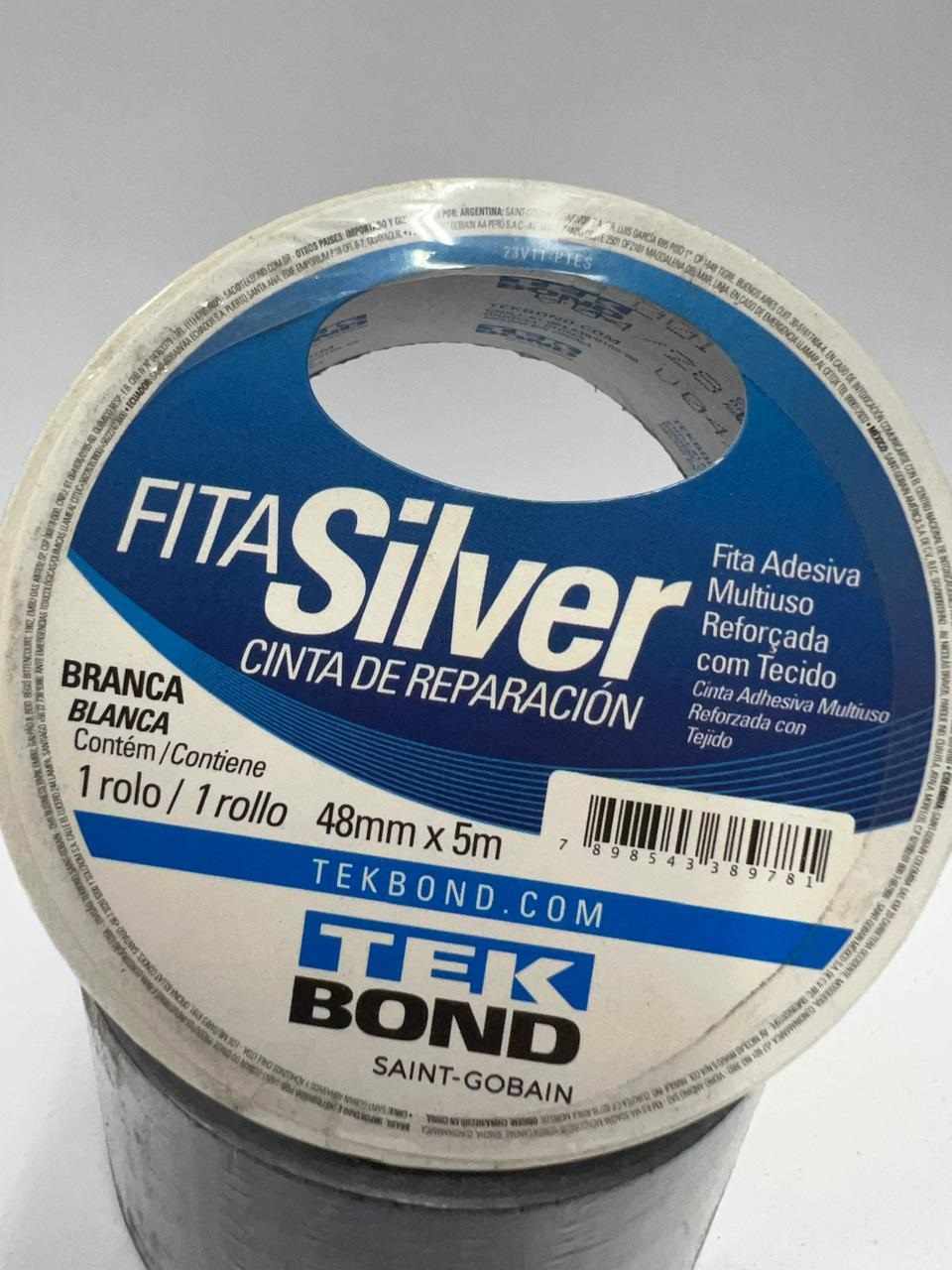 TEKBOND SILVER TAPE BRANCA 48MMX 5M